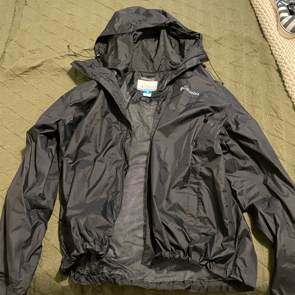 men’s black windbreaker columbia jacket